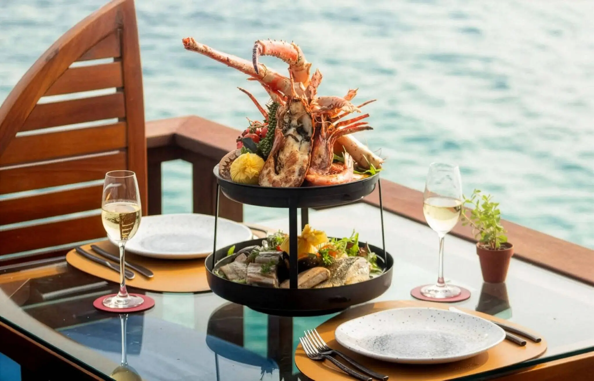 Grilled seafood at Sunset Grill